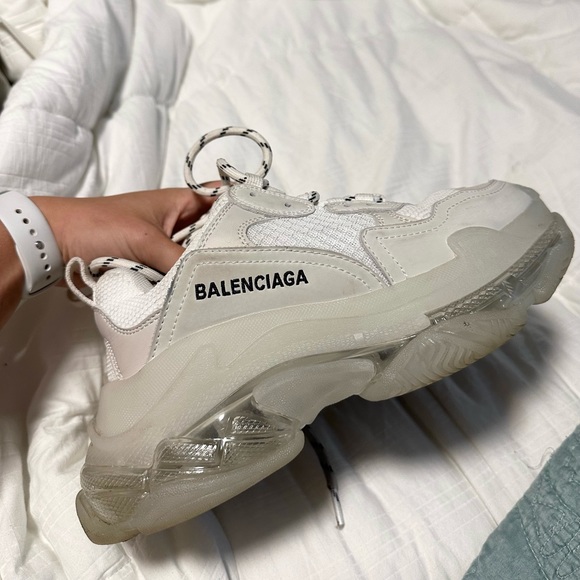 Balenciaga Triple S Sneaker Clear Sole in White - Picture 5 of 5